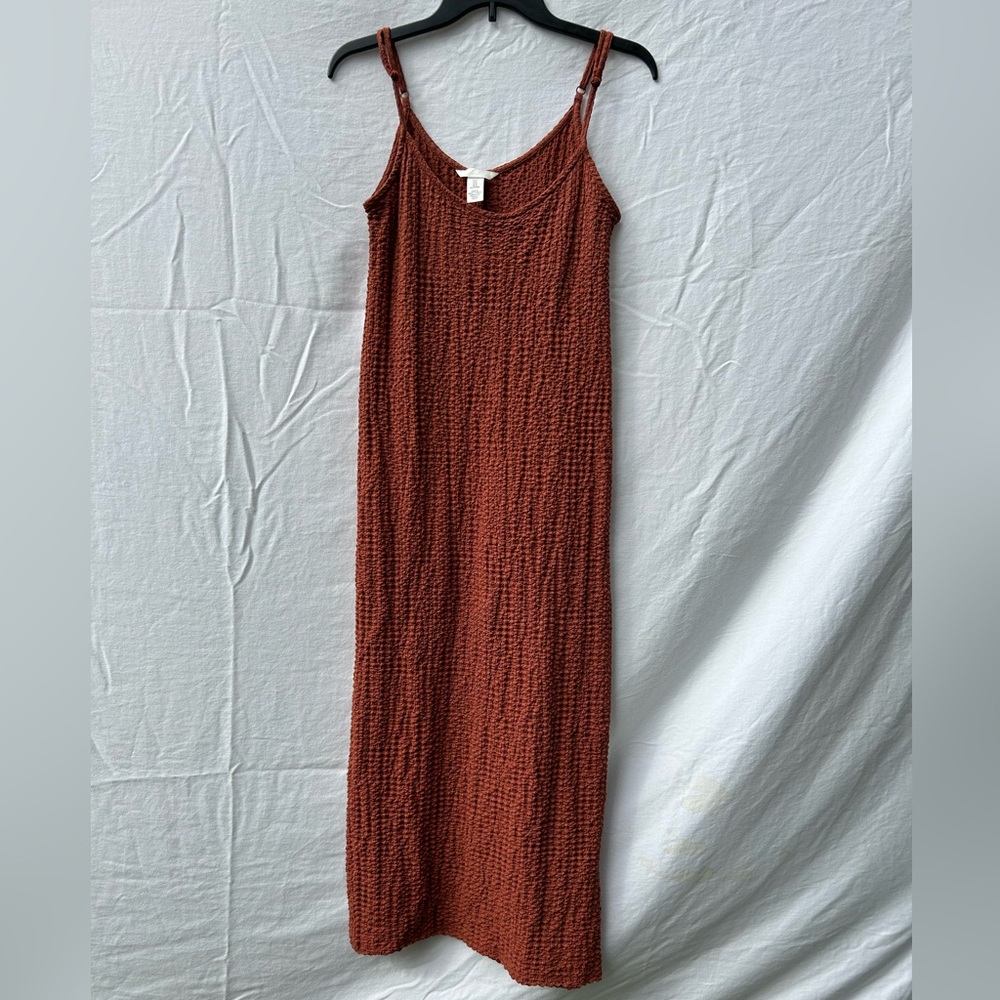 H&M Midi length strappy dark orange dress